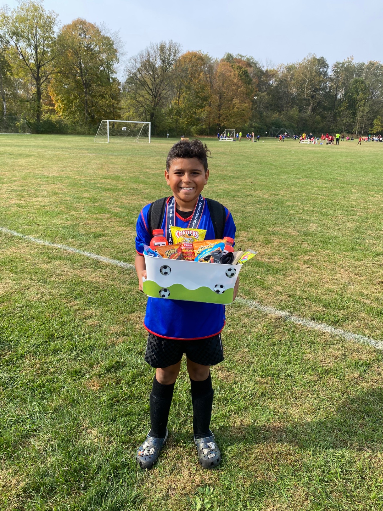 Soccer game day goodie basket